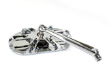 Arlen Ness Deep Cut Caged Series Mirror- CHROME. Fits RHS - Bobber Daves Custom Cycles