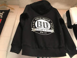 BDCC Black Hoodie with Round BDCC Logo - Bobber Daves Custom Cycles