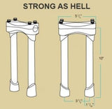 Biltwell - Murdock 10" Straight Risers Black - Bobber Daves Custom Cycles