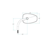 Biltwell Utility Teardrop Mirrors for Perch - Black - Bobber Daves Custom Cycles