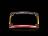 Curved Number Plate Frame, LED All-in One signals. - Bobber Daves Custom Cycles