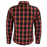 Johnny Reb Nullabor Protective Shirt with Kevlar Lining - Black/Orange Plaid - Bobber Daves Custom Cycles