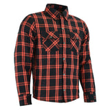 Johnny Reb Nullabor Protective Shirt with Kevlar Lining - Black/Orange Plaid - Bobber Daves Custom Cycles