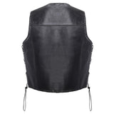 Johnny Reb Savage River Leather Vest - Black - Bobber Daves Custom Cycles