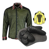 Johnny Reb Waratah Protective Shirt with Kevlar Lining - Black/Grey - Bobber Daves Custom Cycles
