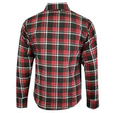 Johnny Reb Waratah Protective Shirt with Kevlar Lining - Black/Red Check - Bobber Daves Custom Cycles