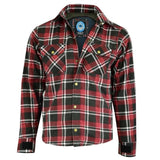 Johnny Reb Waratah Protective Shirt with Kevlar Lining - Black/Red Check - Bobber Daves Custom Cycles