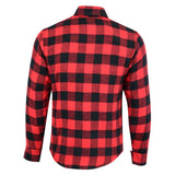 Johnny Reb Waratah Protective Shirt with Kevlar Lining - Black/Red Plaid - Bobber Daves Custom Cycles