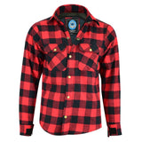 Johnny Reb Waratah Protective Shirt with Kevlar Lining - Black/Red Plaid - Bobber Daves Custom Cycles