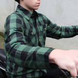 Johnny Reb Waratah Protective Shirt with Kevlar Lining - Forest Green - Bobber Daves Custom Cycles