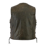 JR Sturt Cracker Leather Vest - Cracker Brown - Bobber Daves Custom Cycles