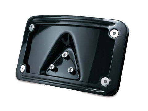 Laydown Curved Number Plate Frame - Black. - Bobber Daves Custom Cycles