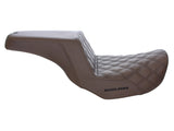 Saddlemen Brown Step up LS Dual Seat. Dyna 2006-2017. - Bobber Daves Custom Cycles