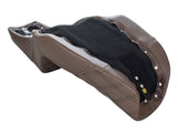 Saddlemen Brown Step up LS Dual Seat. Dyna 2006-2017. - Bobber Daves Custom Cycles