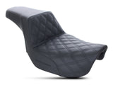 Step Up LS Dual Seat (Black). Dyna 2006-17. - Bobber Daves Custom Cycles