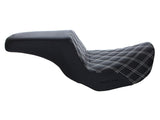 Step-up LS Dual Seat Diamond Stitch. XL 2004+ - Bobber Daves Custom Cycles