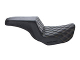 Step Up LS Dual Seat (Gold). Dyna 2006-17. - Bobber Daves Custom Cycles
