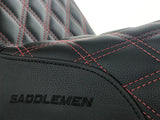 Step Up LS Dual Seat (Red). Dyna 2006-17. - Bobber Daves Custom Cycles