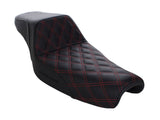 Step-up LS Dual Seat (Red). XL 2004+ - Bobber Daves Custom Cycles