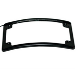 Curved Low Profile Number Plate Frame With LED Illumination – Black.