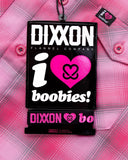 Dixxon Men's Flannel- Keep A Breast "I LOVE BOOBIES"