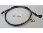 36in. Upper Front Brake Line with 7/16in. x 35 Degree Banjo - Black Pearl. - Bobber Daves Custom Cycles