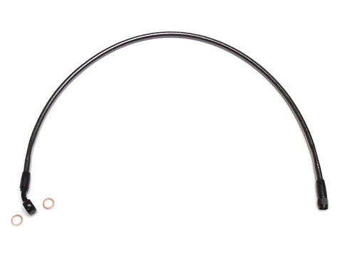 42in. Upper Front Brake Line with 10mm x 35 Degree Banjo - Black Pearl. - Bobber Daves Custom Cycles