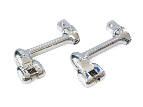 4in. Adjustable Lockable Offsets with Male Mounts - Chrome. - Bobber Daves Custom Cycles