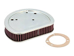 K&N  Air Filter-T/Cam with OEM Round A/Cleaner Cover.