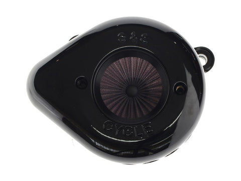 Air Stinger Stealth Air Cleaner Kit - Black Teardrop. Fits Big Twins 1993-2017 with CV Carb or Cable Operated Delphi EFI. - Bobber Daves Custom Cycles