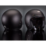 Bell Custom 500 Open Face Helmet - Black, No Studs. - Bobber Daves Custom Cycles