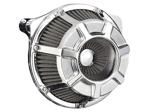 Beveled Air Cleaner Kit - Chrome. Fits Big Twins 1999-2017 with CV Carb or Cable Operated Delphi EFI. - Bobber Daves Custom Cycles