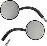 Biltwell Utility Mirrors Round for Perch- Black - Bobber Daves Custom Cycles