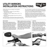 Biltwell Utility Teardrop Mirrors for Perch - Chrome - Bobber Daves Custom Cycles