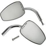 Biltwell Utility Teardrop Mirrors for Perch - Chrome - Bobber Daves Custom Cycles