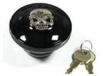 Black Skull Locking Gas Cap - Vent/Non-Vent Set - Bobber Daves Custom Cycles