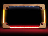 CD Flat License Plate Frame with LED All-in-One Signals. - Bobber Daves Custom Cycles