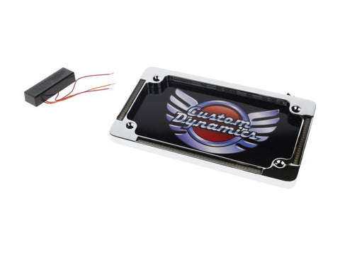 CD Flat License Plate Frame with LED All-in-One Signals. - Bobber Daves Custom Cycles