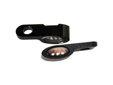 Elypse Under Perch DRL Turn Signals - Black. Fits Most Models with Cable Clutch. - Bobber Daves Custom Cycles
