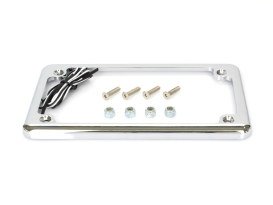 Flat Low Profile Number Plate frame, LED Illumination. - Bobber Daves Custom Cycles