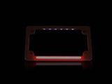 Flat Number Plate Frame with LED Red Brake Light - BLACK - Bobber Daves Custom Cycles