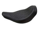 Fred Kodlin Diamond Stitch Solo Seat - Black. Fits Softail Fat Boy. - Bobber Daves Custom Cycles