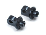 Front & Rear Splined Footpeg Mounts - Black. - Bobber Daves Custom Cycles