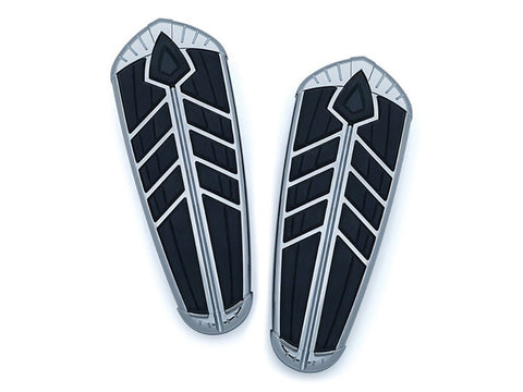 Front Spear Floorboard Inserts - Chrome. Fits Indian 2014up. - Bobber Daves Custom Cycles