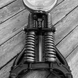 Headlight Mounting Bracket - High Style. Meat-Balls Springer. - Bobber Daves Custom Cycles