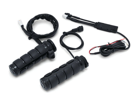 Heated ISO Handgrips - Black. Fits H-D with Throttle Cable. - Bobber Daves Custom Cycles