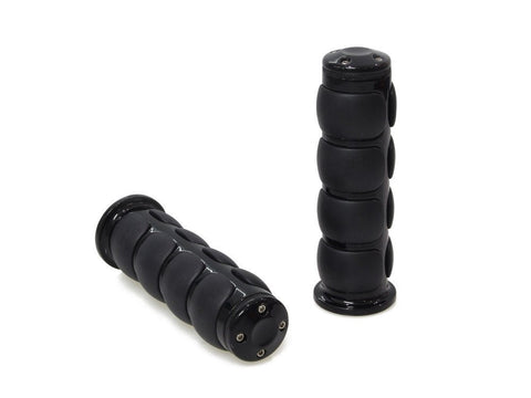 ISO Handgrips - Black. Fits Honda & Suzuki. - Bobber Daves Custom Cycles