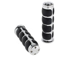 ISO Handgrips - Chrome. Fits Honda & Triumph. - Bobber Daves Custom Cycles