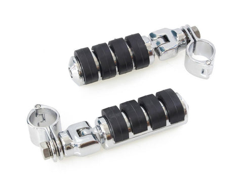 ISO Large Footpegs with Mounts & 1-1/4in. Magnum Quick Clamps - Chrome. - Bobber Daves Custom Cycles