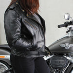 Johnny Reb Ladies Savannah Leather Jacket - Bobber Daves Custom Cycles